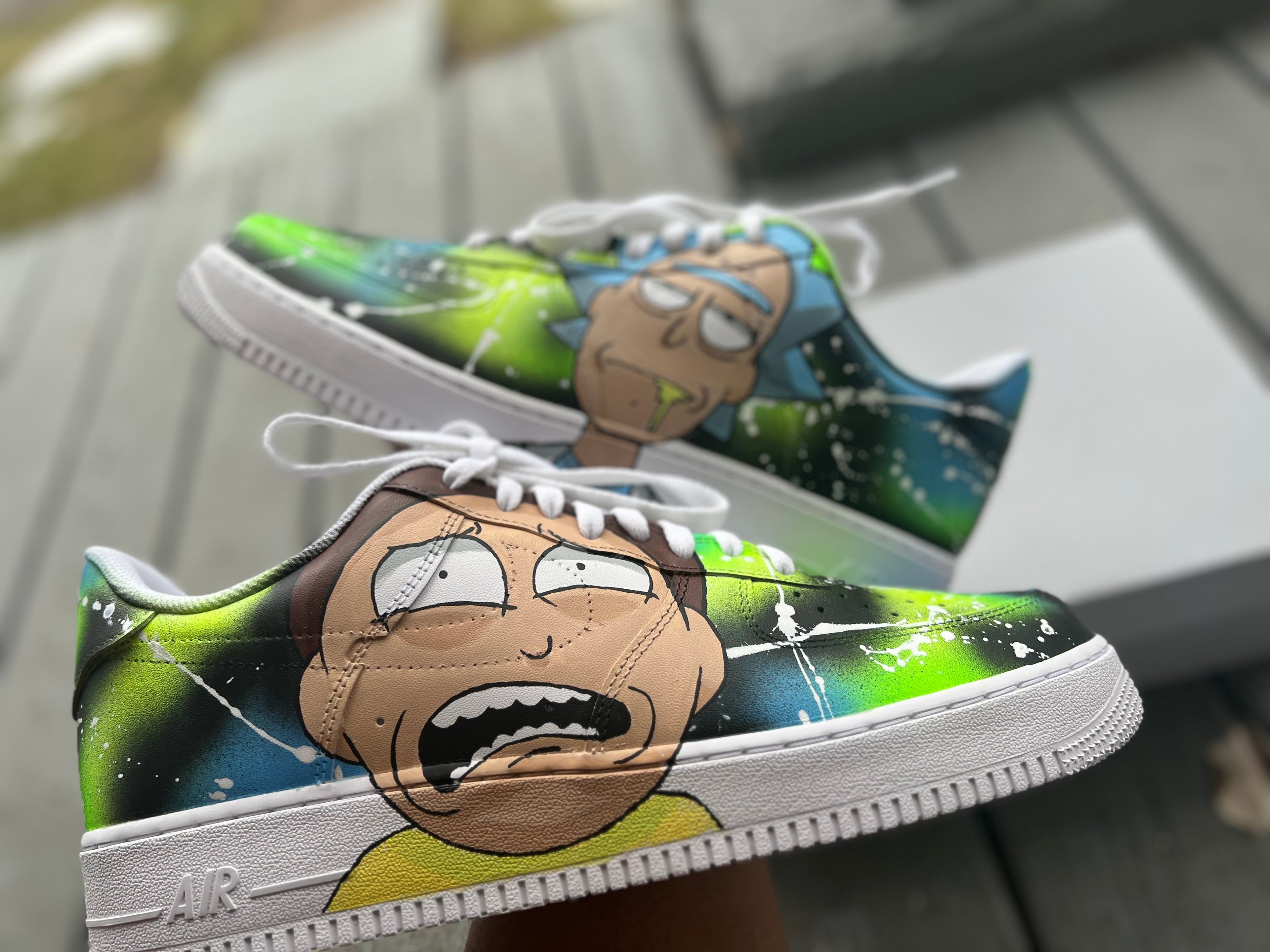Rick n Morty Custom Shoes