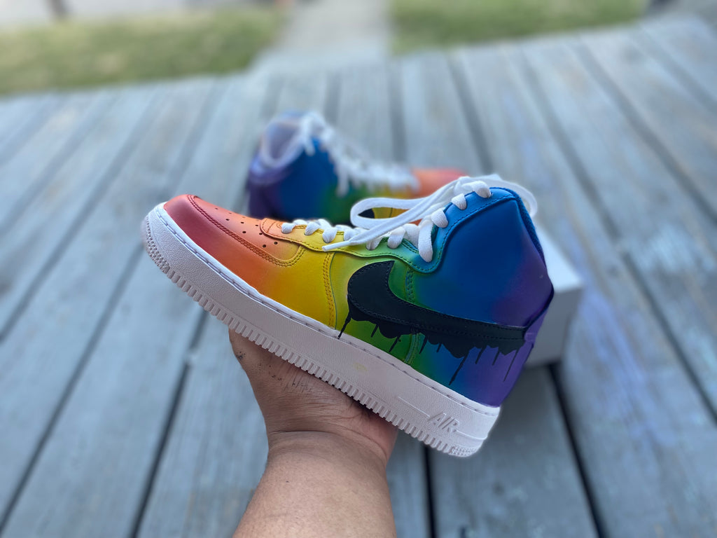 Rainbow Drip Custom Shoes