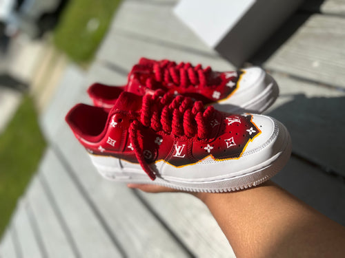 Burnt LV Custom Shoes